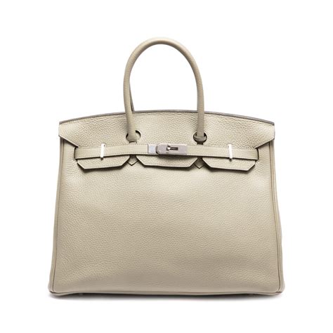 Sauge Birkin 35cm in Taurillion Clemence Leather with Palladium 